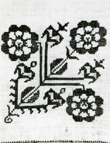 Schnupftuch mit Blumenornamenten